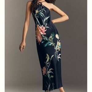 Anthropologie Veda Halter Slip Midi Dress